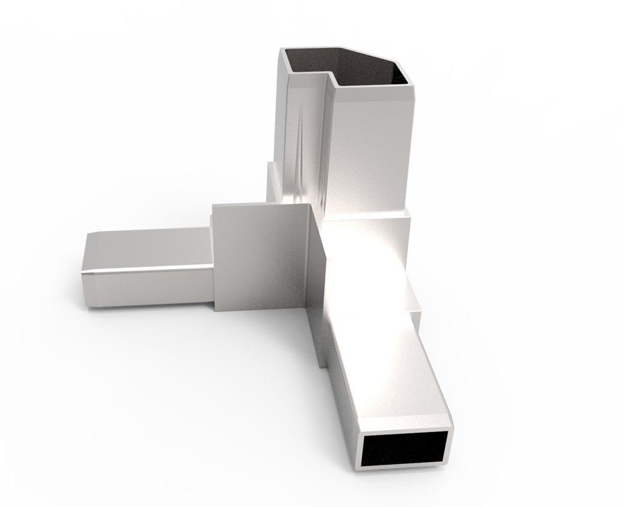 کرنر آلومینیومی 4 سانت - پخ دار میانی