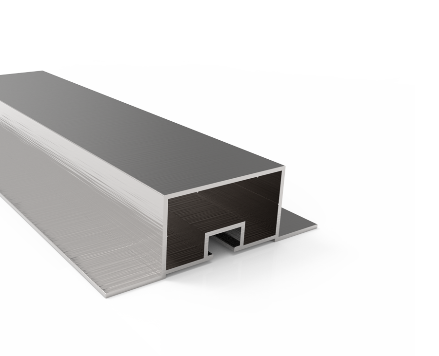پروفیل آلومینیومی سپری 4 سانت شیاردار ساده